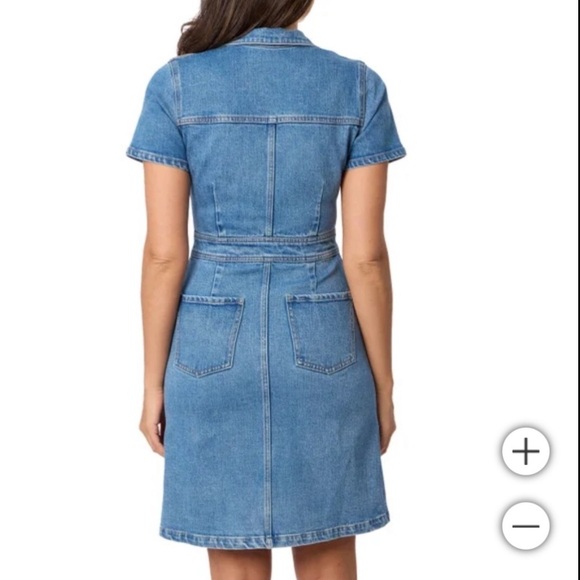 NWT Draper James blue denim dress button 2 - Picture 2 of 3